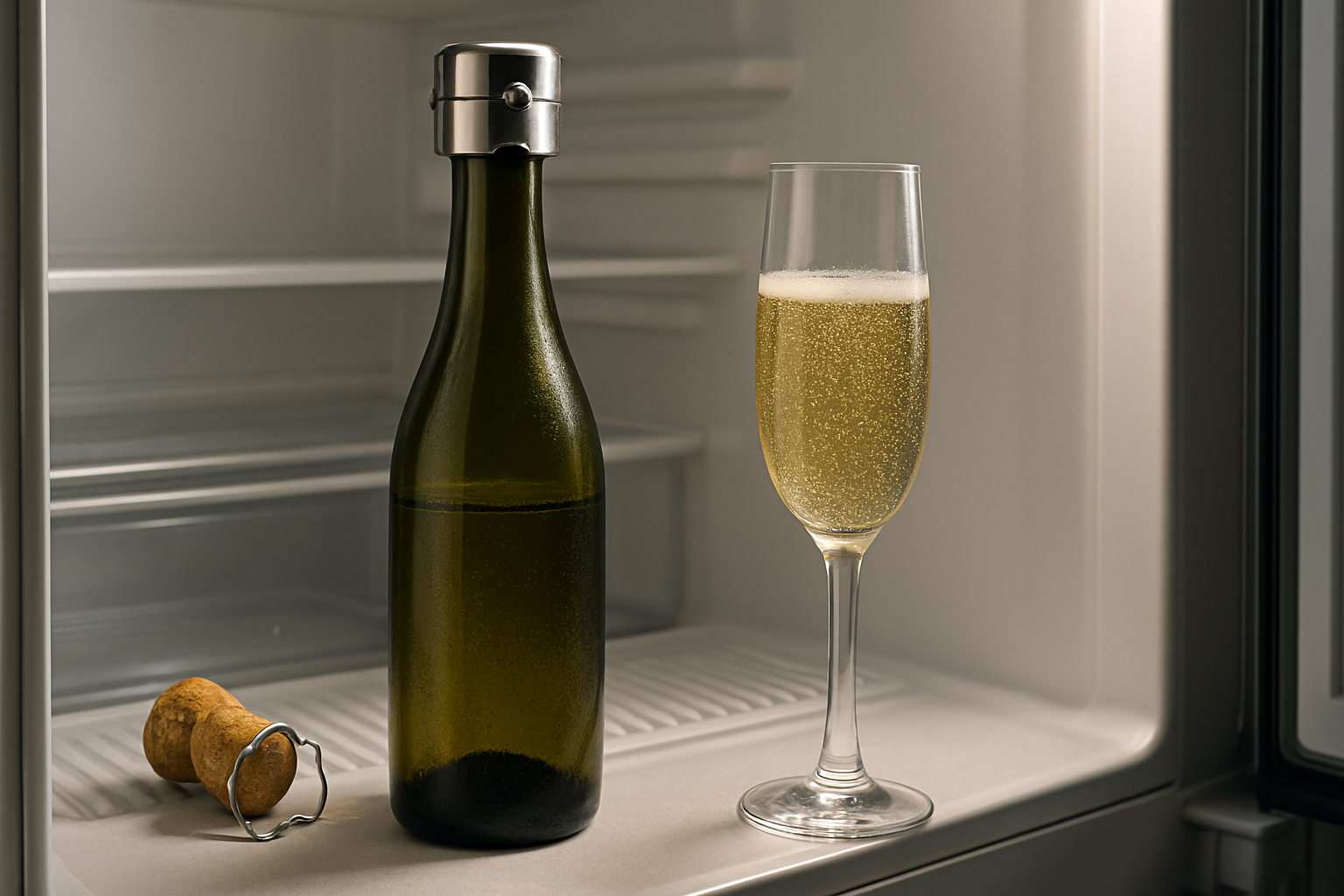 offenen Sekt lagern